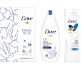 Dove Beauty For All Deeply Nourishing shower gel 250 ml + Rich Care body lotion 250 ml, cosmetic set