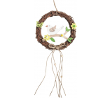 Wicker wreath with bird 18 cm