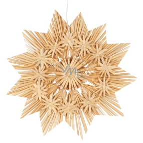 Straw star for hanging 23 cm
