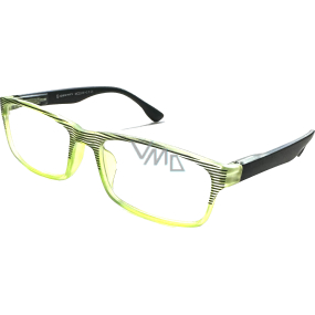 Berkeley Reading dioptric glasses +2,0 plastic green, black stripes 1 piece MC2248