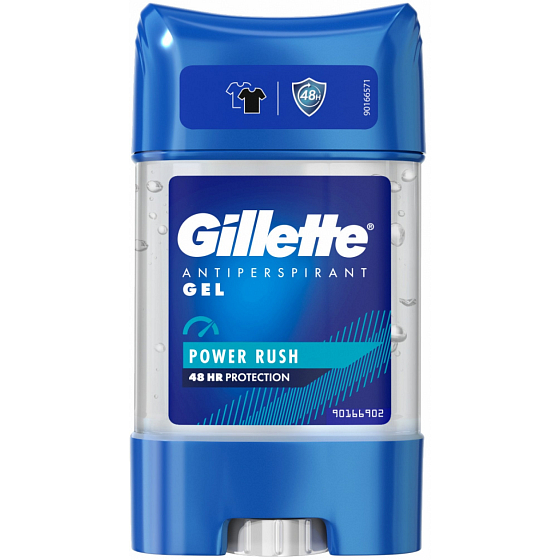 Gillette Power Rush gel antiperspirant deodorant stick gel for men 70 ml