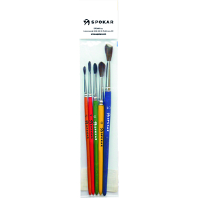 Spokar 7102 set of school brushes, no. 2, 4, 6, 8, 10