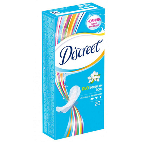 Discreet Deo Spring Breeze panty intimate insoles for everyday use 20 pieces