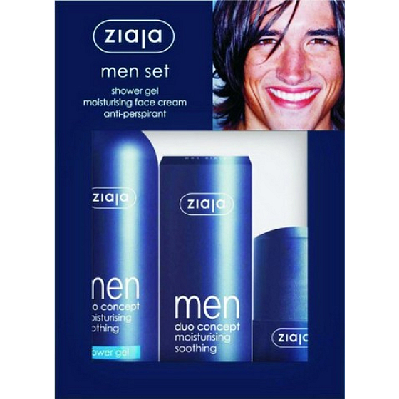 Ziaja Yego Men shower gel 300 ml + cream 50 ml + antiperspirant 60 ml, cosmetic set