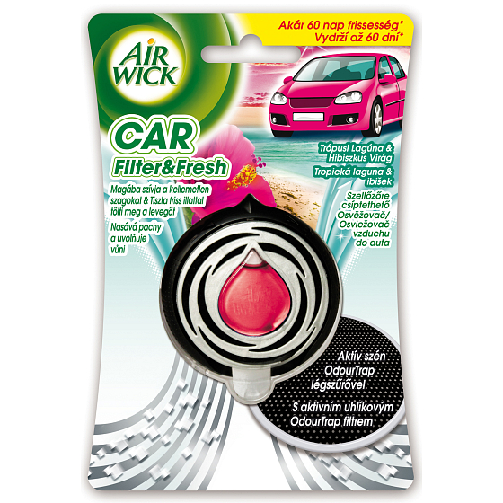 Air Wick Car Filter & Fresh Tropical lagoon and hibiscus air freshener 3 ml