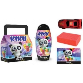 Kiku Crazy Jelly shower gel 250 ml + sponge + puzzle + toy car