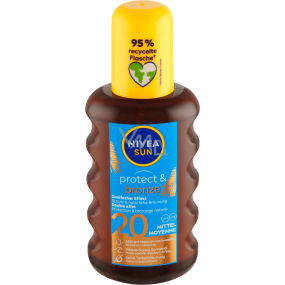 Nivea Sun Protect + Bronze F20 + tanning oil 200 ml spray