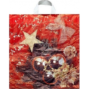 Press Plastic bag 45 x 50 cm with handle Red-gold flasks