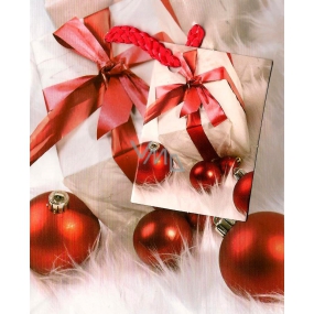 Nekupto Gift paper bag 14 x 11 x 6.5 cm Red-white flask 659 02 WBS