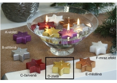 Lima Floating star candle gold 60 x 60 x 25 mm 1 piece