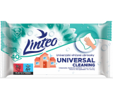 Linteo Universal wet wipes with antibacterial additive for versatile use strong cleaning 40 pieces