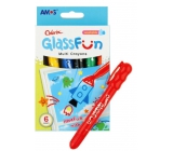 Amos Glass Fun Washable edges for painting and writing on glass 6 colors