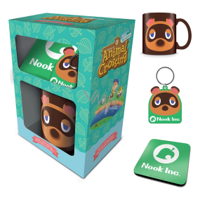 Epee Merch Animal Crossing Tom Nook ceramic mug 310 ml + keyring + coaster, gift set
