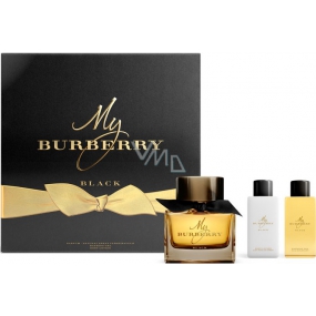 Burberry My Burberry Black perfumed water for women 90 ml + body lotion 75 ml + shower gel 75 ml, gift set
