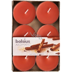 Bolsius Aromatic Maxi Sugar & Spice - Sugar and spices scented tealights 6 pieces, burning time 8 hours