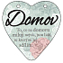 Albi Hanging Heart Plaque Home 9 cm × 10 cm