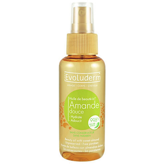 Evoluderm Beauty Oil Sweet Almond Beautifying Oil For Skin And Hair With Almond Extract 100 ml