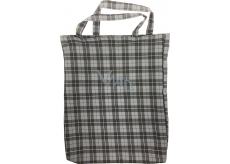 Checkered shopping bag gray-black 41 x 34 x 4 cm 9934