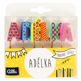 Albi Cake candles name - Adélka, 2.5 cm