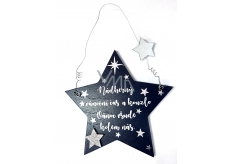 Nekupto Christmas wooden decoration star Beautiful Christmas time ... 14 x 14 cm