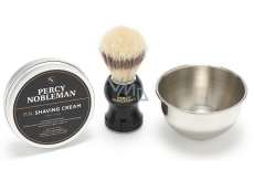 Percy Nobleman Shaving Cream 100 g + shaving brush + shaving bowl, cosmetic shaving set for men