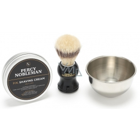 Percy Nobleman Shaving Cream 100 g + shaving brush + shaving bowl, cosmetic shaving set for men