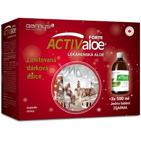 Barnys Activaloe Pharmacy Aloe to cleanse the body, digestive problems, supports immunity and contributes to physical well-being 3 x 500 ml, gift pack