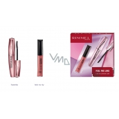 Rimmel London Feel the Luxe Wonder Luxe mascara for maximum length and volume 001 black 11 ml + Oh My Gloss! Lip Gloss 330 Snog 6.5 ml, cosmetic set