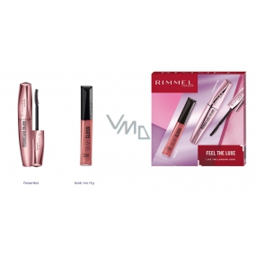 Rimmel London Feel the Luxe Wonder Luxe mascara for maximum length and volume 001 black 11 ml + Oh My Gloss! lip gloss 330 Snog 6.5 ml, cosmetic set