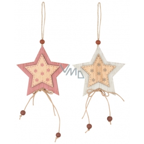 Wooden star, for hanging 7 cm 1 piece