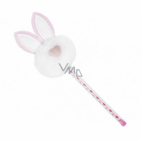 Albi Ballpoint pen with pompom White bunny