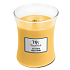 WoodWick Oat Flower - Oat flower scented candle with wooden wick and glass lid medium 275 g