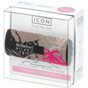 Millefiori Milano Icon Magnolia Blossom & Wood - Magnolia flowers and Wood car scent Textile Floral smells up to 2 months 47 g