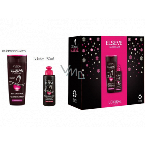 Loreal Paris Elseve Full Resist hair shampoo 250 ml + rinseless hair cream 200 ml, cosmetic set for women
