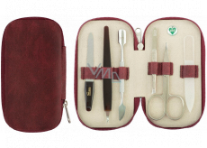 Dup Manicure Angelika leatherette 6 piece set burgundy 230402-367