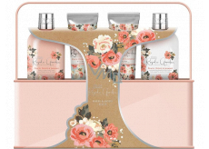 Baylis & Harding Royale Garden cleansing gel 300 ml + body and hand lotion 300 ml + shower gel 125 ml + shower cream 125 ml + tin can, cosmetic set for women