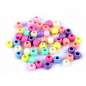 Plastic beads 8 x 10 mm pastel mix 50 pieces