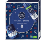 Nivea Men Protect Shave Protect & Care shaving foam 200 ml + Protect & Care aftershave 100 ml, cosmetic set for men