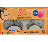 EyelaShes Artificial eyelashes with glue 008 Black 1 pair