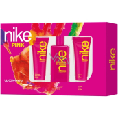 Nike Pink Woman eau de toilette 100 ml + body lotion 75 ml + shower gel 75 ml, gift set for women