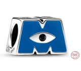 Charm Sterling silver 925 Disney Monsters Ltd (Pixar), Logo M, bead on bracelet movie