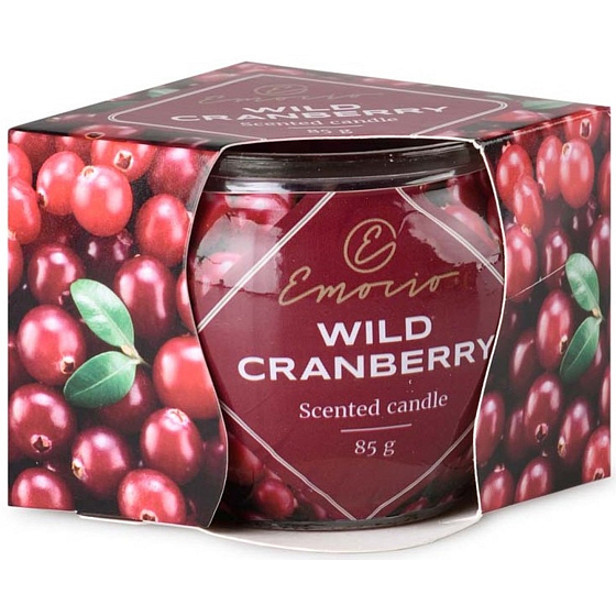 Emocio Dekor Wild Cranberry scented candle glass 70 x 62 mm 85 g