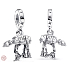 Charm Sterling Silver 925 Marvel Star Wars AT-AT Walker, pendant for bracelet movie