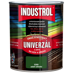 Industrol S2013 Univerzál lesk vrchní barva na kov a dřevo 5300 Zeleň střední 0,75 l