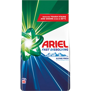 Ariel Mountain Spring Washing Powder, 40 Washes, 2.2 kg