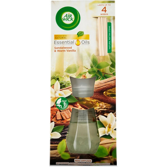 Air Wick Essential Oils vanilla and sandalwood scented sticks, 30 ml