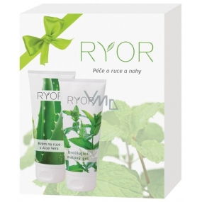 Ryor Mint relaxing foot gel 200 ml + hand cream 200 ml, cosmetic set