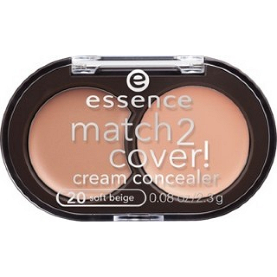 Essence Match 2 Cover Cream Concealer 20 Soft Beige Concealer 2.3 g