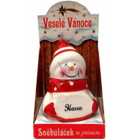 Nekupto Snowman named Hana Christmas decoration size 8 cm