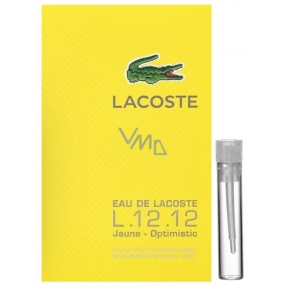 Lacoste Eau de Lacoste L.12.12 Yellow (Jaune) eau de toilette for men 2 ml, vial